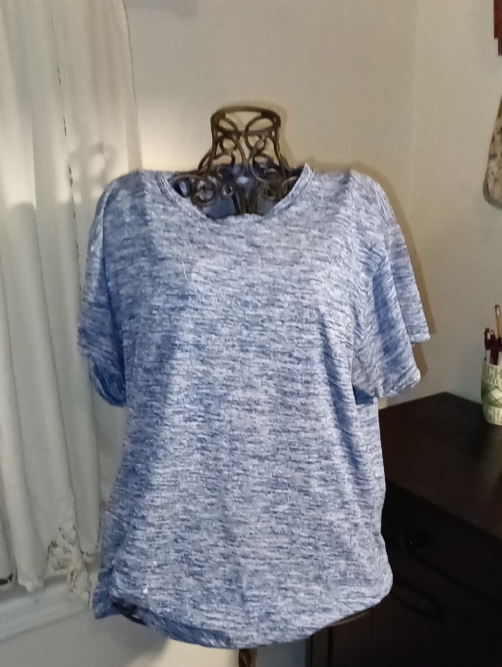 Relaxed Space-Dye Short Sleeve Tee - Blue